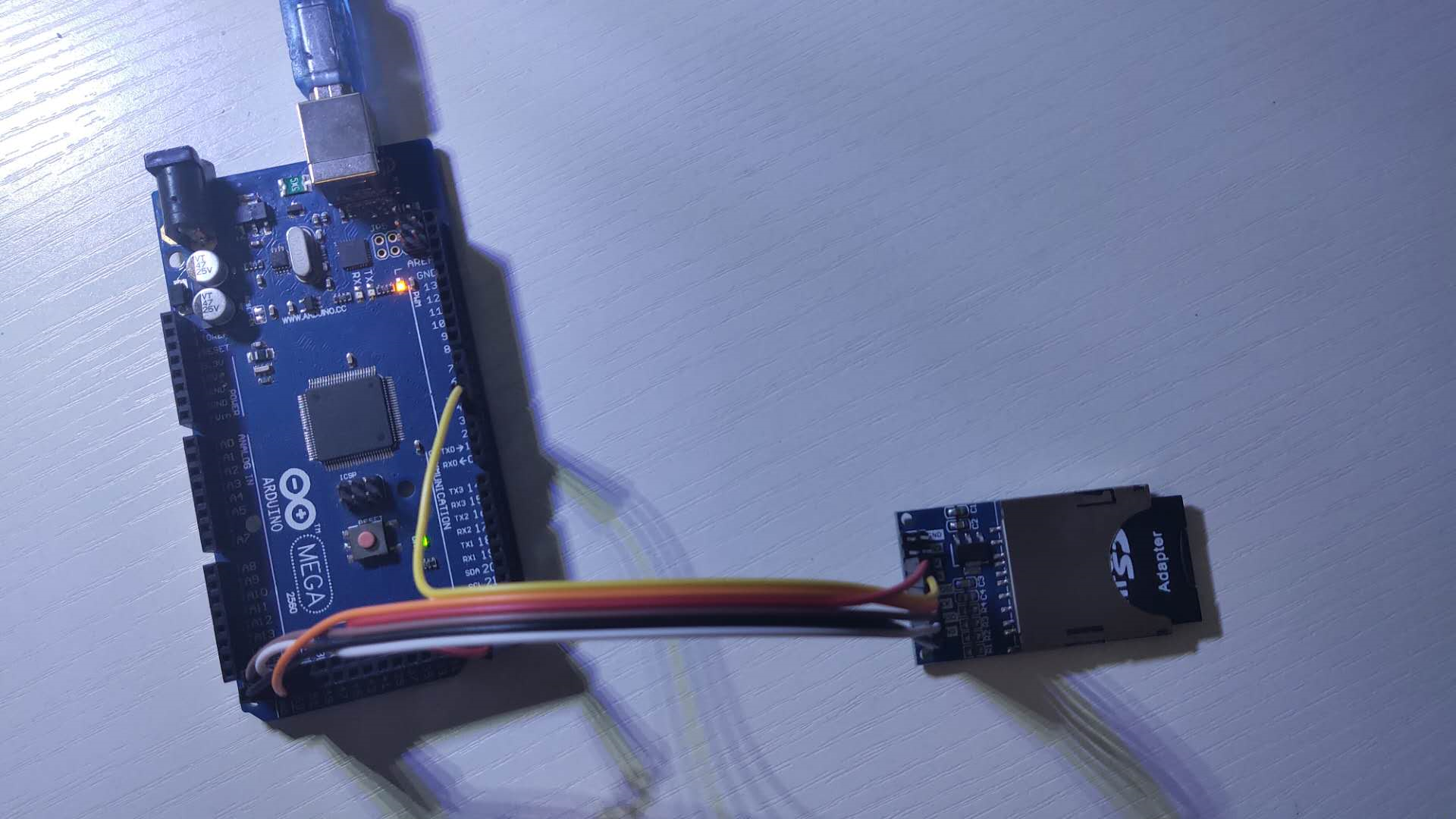 2560-SD卡连线图 Arduino SD卡读取模块 使用Arduino读写SD卡