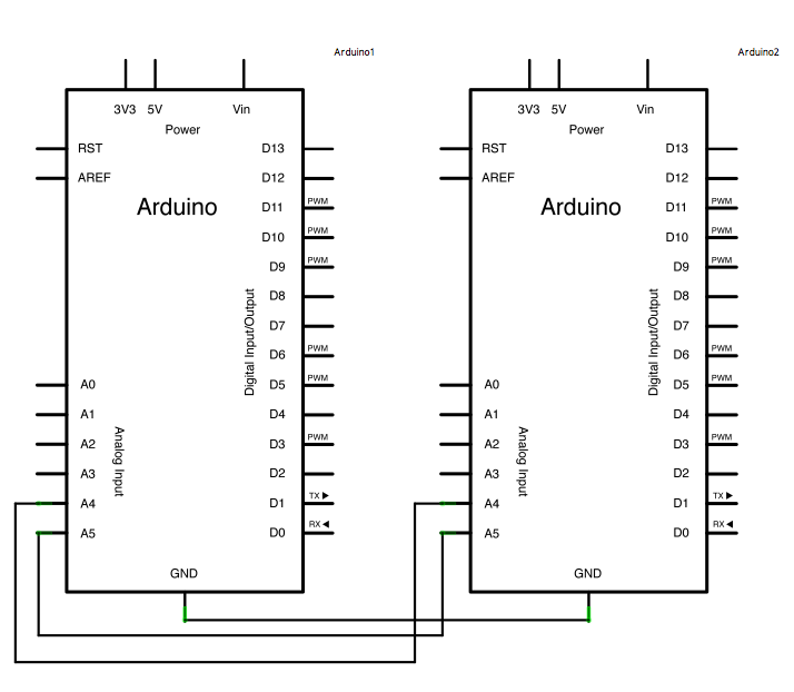 Wire板间通讯电路原理图 Arduino IIC协议 Wire 太极创客